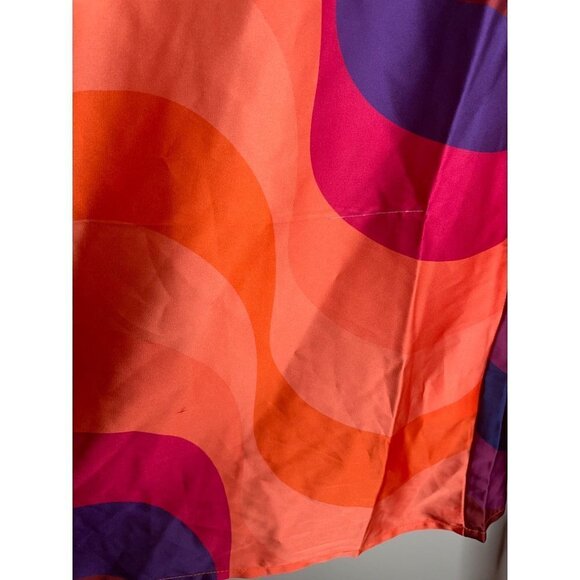 Anthropologie Hutch Myla Blouse Top Orange Geometric Size XS NWT High Neck - Picture 7 of 8